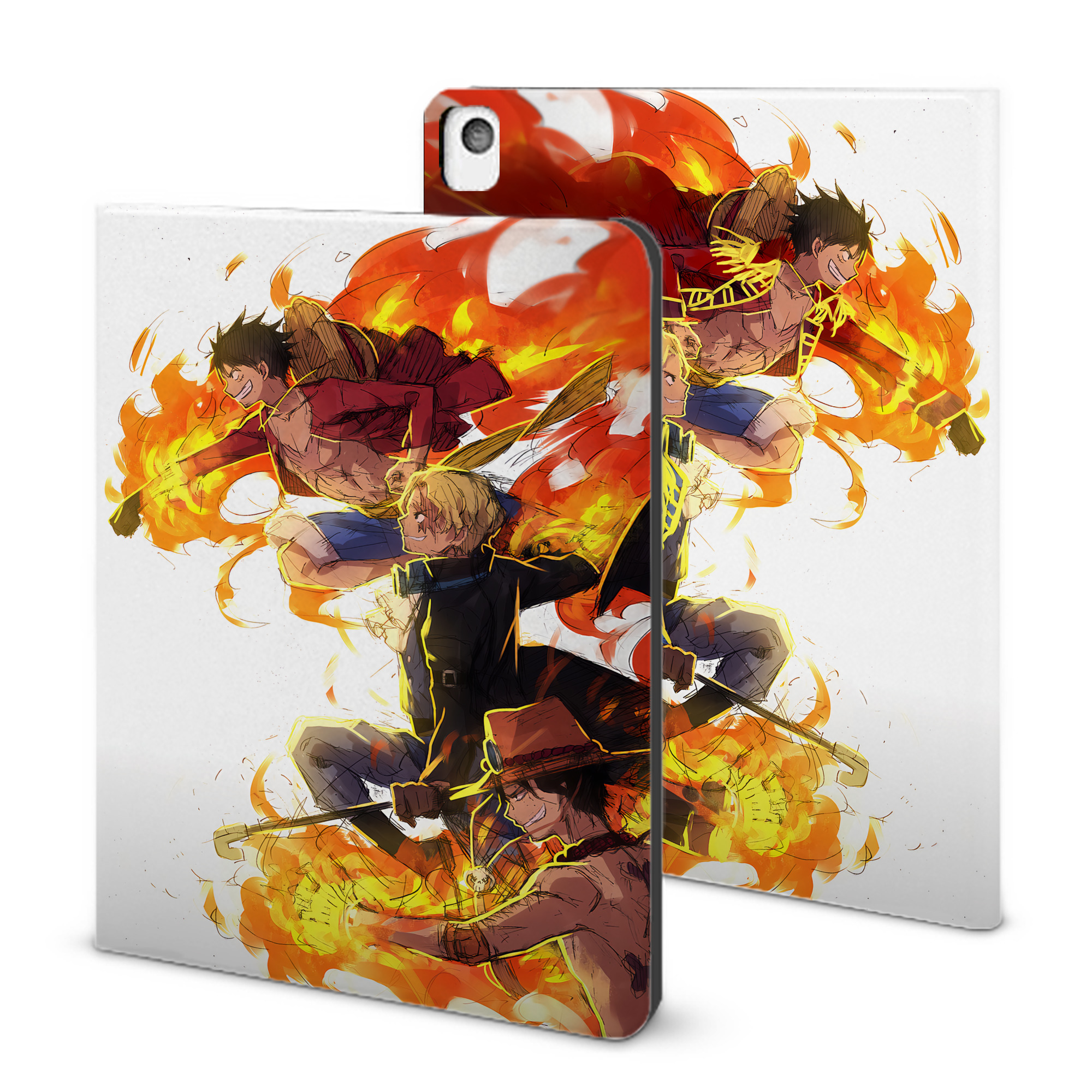 （画像用） ワンピース ONE PIECE IPadケース ペンホルダー付き ブックスタイルデザイン